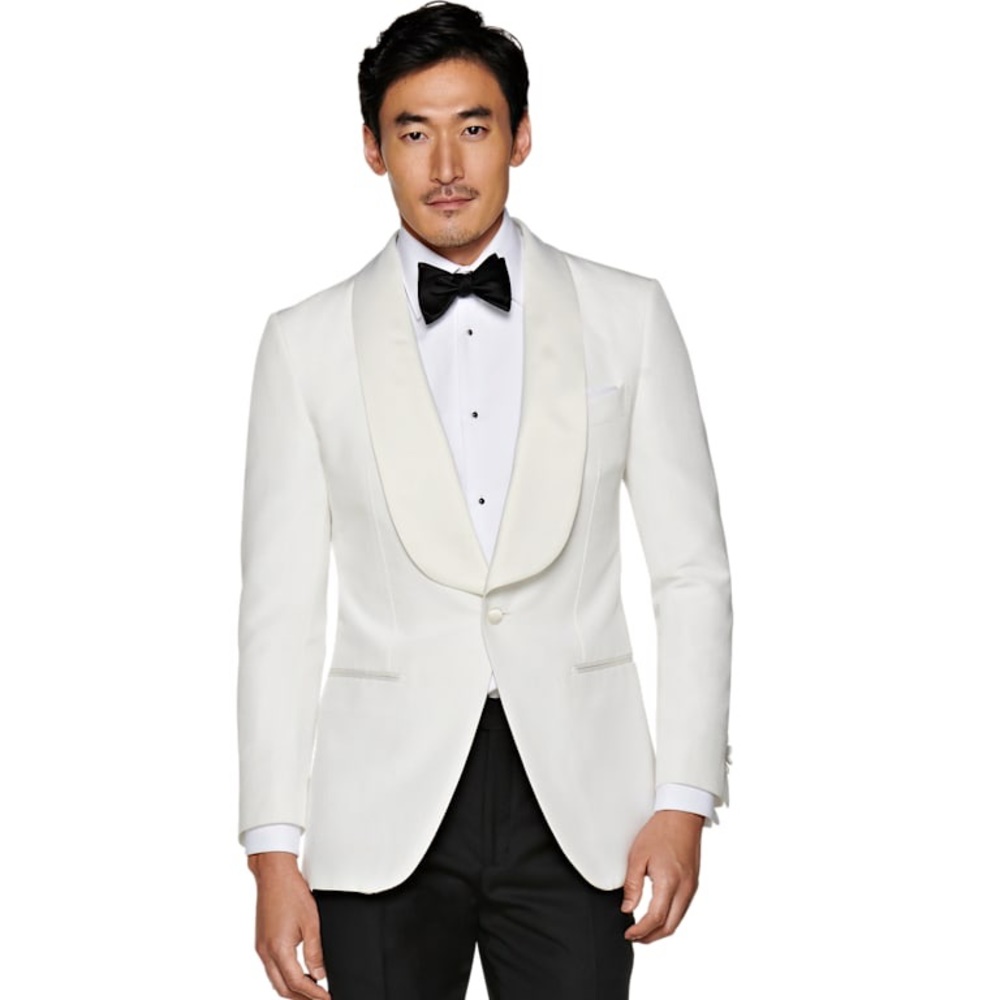Suitsupply Washington Ivory Dinner Shawl Jacket